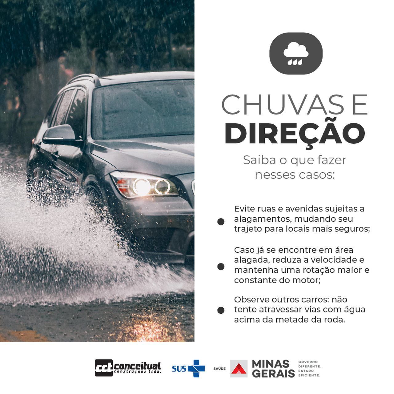 chuva e direção